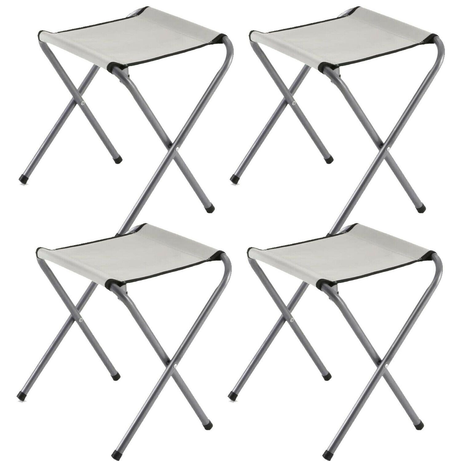 4 x PORTABLE STOOLS CHAIRS OUTDOOR DINING CAMPING GARDEN PICNIC FISHING BBQ