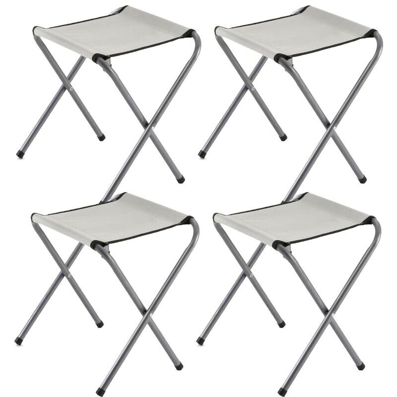 4 x PORTABLE STOOLS CHAIRS OUTDOOR DINING CAMPING GARDEN PICNIC FISHING BBQ