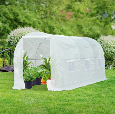 4.5Lx2Wx2H m Walk-in Greenhouse-White