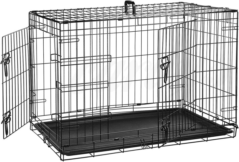 Dog Cage Puppy Pet Crate Carrier - XL Metal 42&quot;