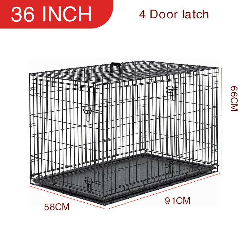 Dog Cage Puppy Pet Crate Carrier - Large 36&quot;