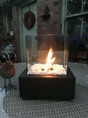 Bio Ethanol Cube Fireplace Patio Heater Fire Pit Indoor Outdoor Table Top Burner
