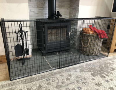 Nursery Fire Guard Extendable Safety Child Kid Fireplace Stove Woodburner Screen