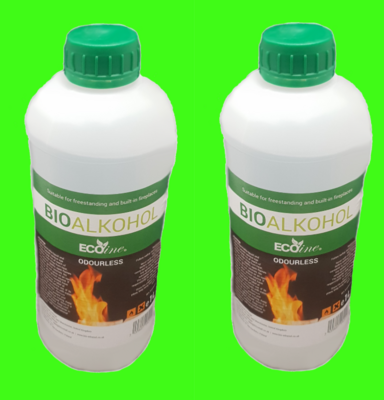 Bio ethanol Fuel EcoLine Clean Burn Bioethanol Premium Grade Quality Odourless 2L