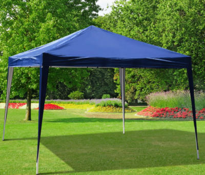 3 x 3 Meter Blue Garden Heavy Duty Pop Up Gazebo Marquee Party Tent Folding Wedding Canopy