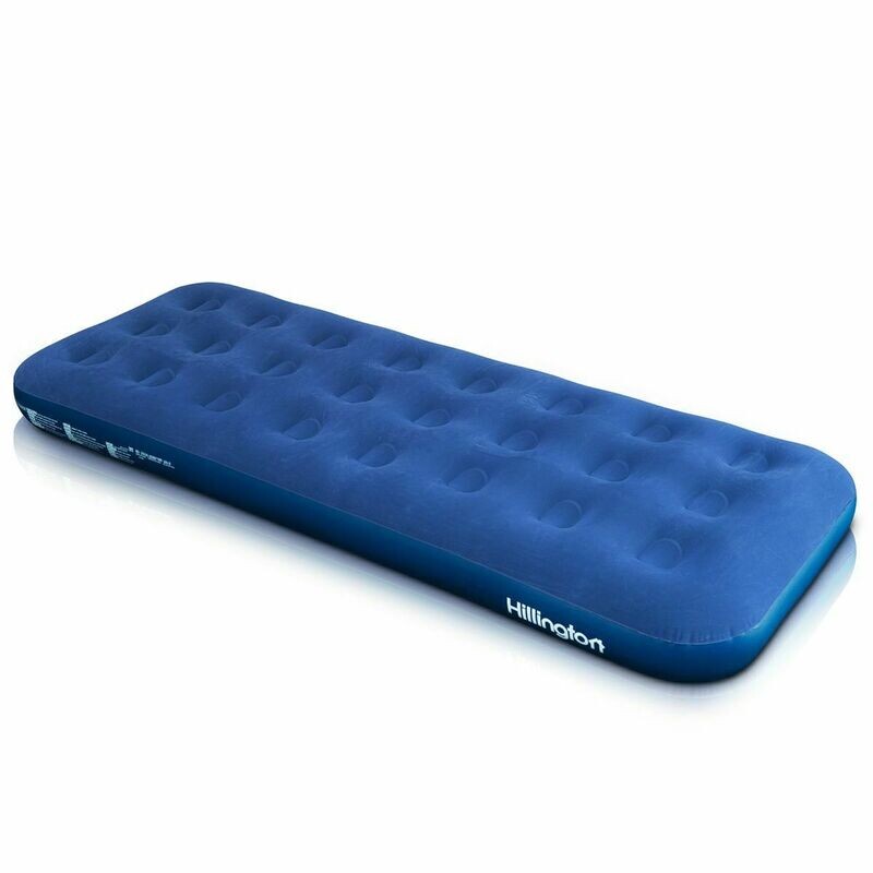 Inflatable Single Flocked Air Bed Camping Luxury Relaxing Airbed Mattress Quality