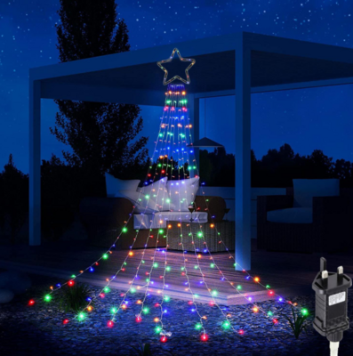 ​320 LED SHOOTING STAR WATERFALL LIGHT CHRISTMAS XMAS TREE HANGING FAIRY LIGHTS