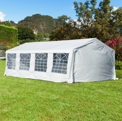 4x4m 6x4m 8x4m size Gazebo Marquee Party Tent Wedding Canopy Steel Frame Water Resistant