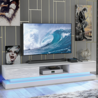 TV Unit Sideboard Cabinet Cupboard TV Stand Living Room High Gloss Doors