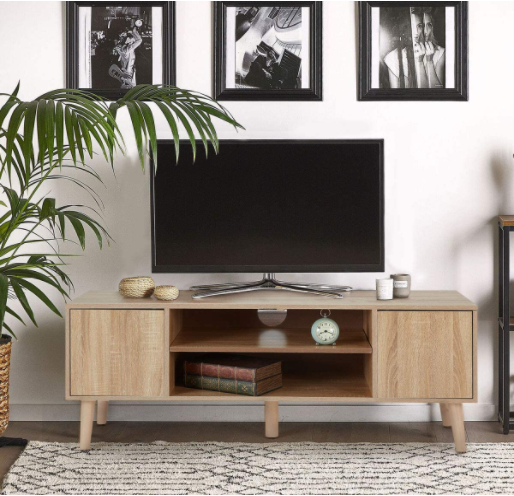 130cm TV Stand Cabinet Industrial TV Unit Console Cabinet with 2 Storage Shelves