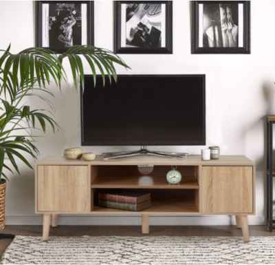 130cm TV Stand Cabinet Industrial TV Unit Console Cabinet with 2 Storage Shelves