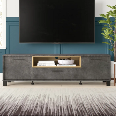 ​173cm Modern Grey/Light Brown Television TV Cabinet Entertainment Unit Living Room Lounge TVs up to 88”