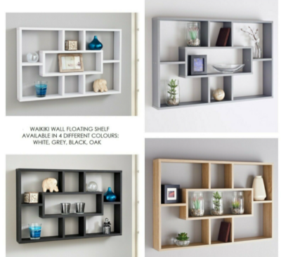 Stylish And Attractive Space Saving Multi-Compartment Wall Shelf Storage Unit