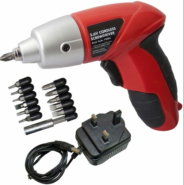 ​Rechargeable Cordless Electric Screwdriver Set Mini Power Tool + Bits + Charger