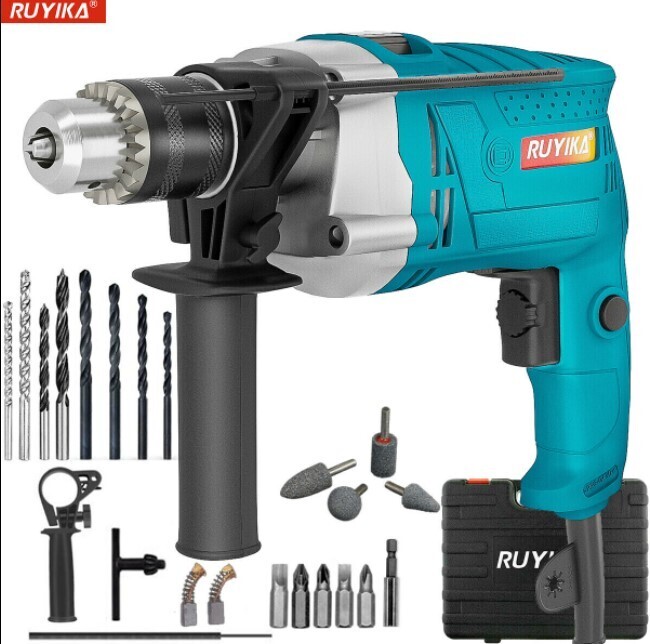 1100W Heavy Duty Electric Rotary Hammer Drill Impact Driver Bit Set Screwdriver