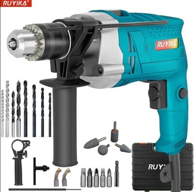 1100W Heavy Duty Electric Rotary Hammer Drill Impact Driver Bit Set Screwdriver