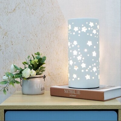 ​Ceramic Sculptured Stars Table Lamp Light Desk Reading Bedside Lamp