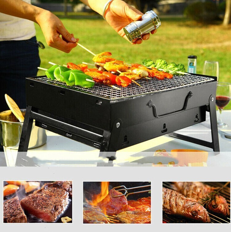 ​Portable BBQ Barbecue Grill Fire Pit Camping Charcoal Patio Garden Outdoor Party
