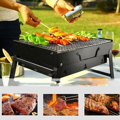 ​Portable BBQ Barbecue Grill Fire Pit Camping Charcoal Patio Garden Outdoor Party