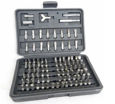 ​Security Bit Set 100pc Assorted Screwdriver Socket Bit Set Includes Torx, Star, Slotted, Security Bits and More, Made from Chrome Vanadium, Home Security Bit Set