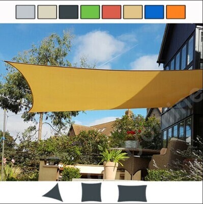 ​Outdoor Shade Sail Patio Suncreen Awning Garden Sun Canopy 98% UV Block New