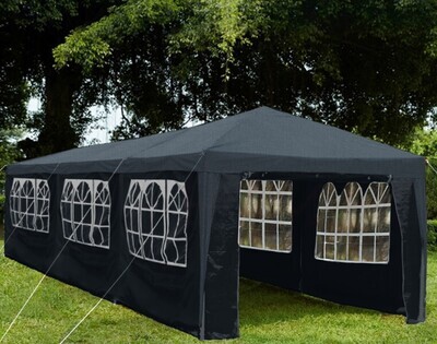​3x9m 3x6m 3x4m 3x3m Heavy Duty Gazebo With Side Panels Waterproof Marquee Canopy Garden Patio Tent