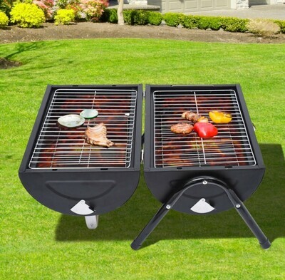 ​Portable Charcoal Barbecue Grill Garden Outdoor BBQ Cooking for Camping Picnic
