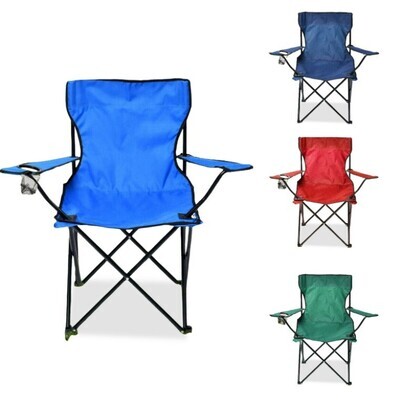 Portable Folding Camping Outdoor Chair with Mesh Cup Holder Support upto 100Kg