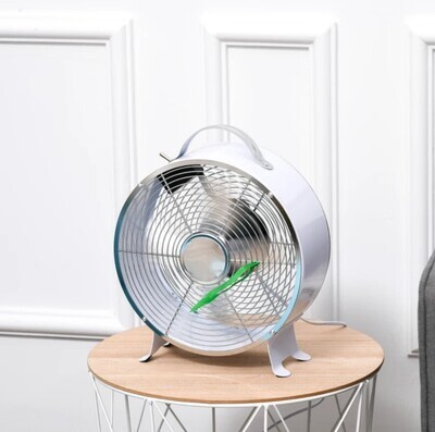 ​26CM Electrical Table Desk Fan 2-Speed Portable for Home Office White / Black