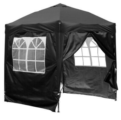 Pop Up Gazebo 2X2M Waterproof Marquee Garden Awning Party Tent Canopy Black