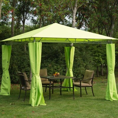 ​3m x 3m Metal Gazebo Marquee Outdoor Garden Party Tent Canopy Shelter Pavilion