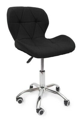 Cushioned Computer Desk Office Chair Chrome Legs Lift Swivel Adjustable UK