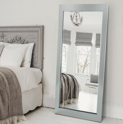 ​Silver Long Wall Mounted Bathroom Bedroom Hallway Living Room Mirror Full Length