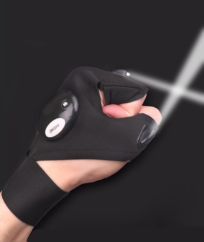 ​Finger Glove with LED Light Flashlight Gloves Outdoor Gear Rescue Night Fishing