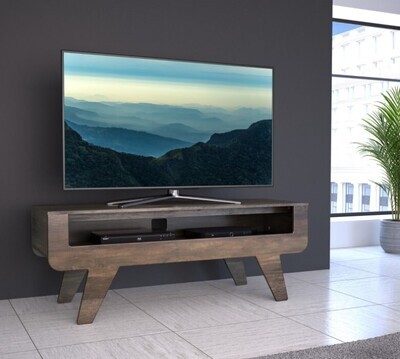 ​TV Stand Dark Wood Table for 24 27 32 43 50 55 60 Inch TVs Entertainment Unit