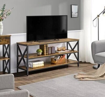 TV Stand TV Console Table with Storage Shelves Rustic TV Cabinet for Living Room