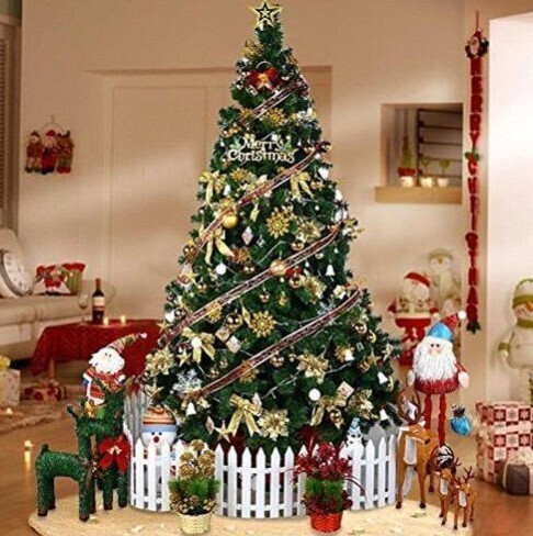 ​Christmas Tree Colorado Spruce 4ft 5ft 6ft 7ft Metal Stand Xmas Bushy Pine Branches