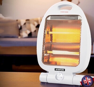 ​800W Quartz Heater For Home Office 2 Heat Settings Safety Tip Switch
