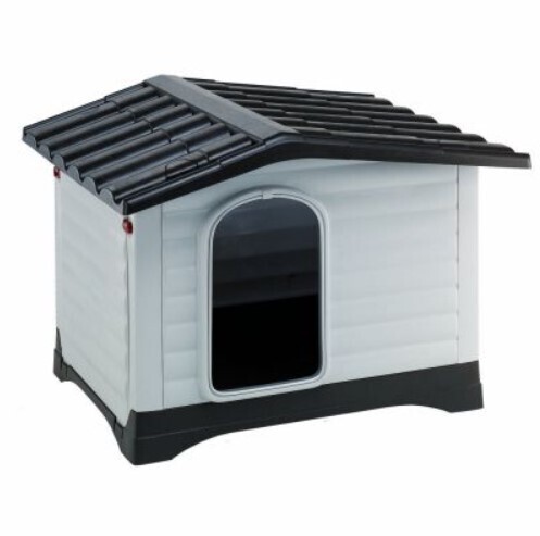 ​Plastic Dog Kennel Dogvilla Animal Shelter Indoor Outdoor Crate – M – L