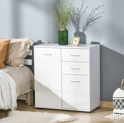 ​Cabinet Sideboard Cupboard Buffet Solo High Gloss Front Face Door Drawer