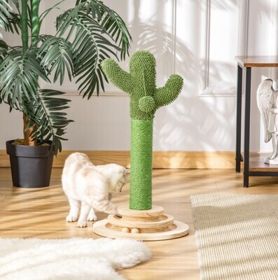 ​Cat Tree Tower with Sisal Scratching Post Hanging Ball Funny Cat Ball Platform