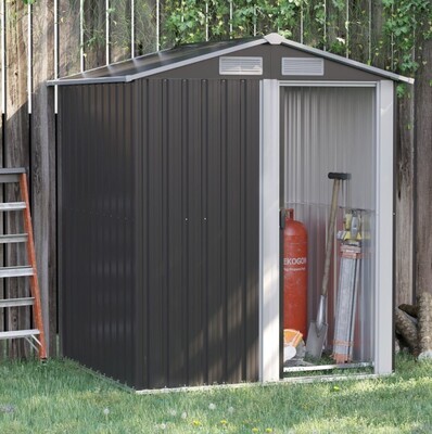 Outdoor Storage Shed, Tool Storage Shed with Sliding Door 152 x 132 x 188cm