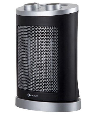 1500W Portable Ceramic Fan Heater Automatic Oscillation 2 Heat Settings Adjustable Thermostat