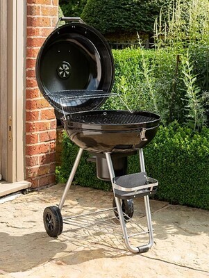 ​56CM Round Kettle Charcoal Grill Bbq Outdoor Portable Barbecue Garden Picnic Black