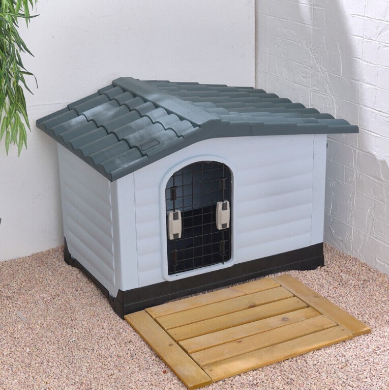 ​Weatherproof XL Pet House Plastic Dog Kennel Indoor Outdoor Animal Shelter
