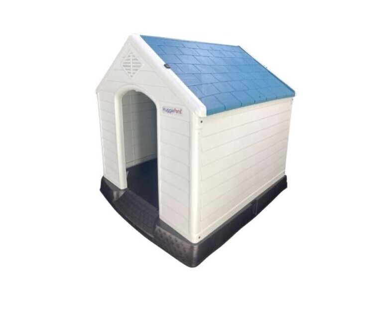 Plastic Dog Kennel Weatherproof Pet House In &amp; Outdoor Animal Shelter