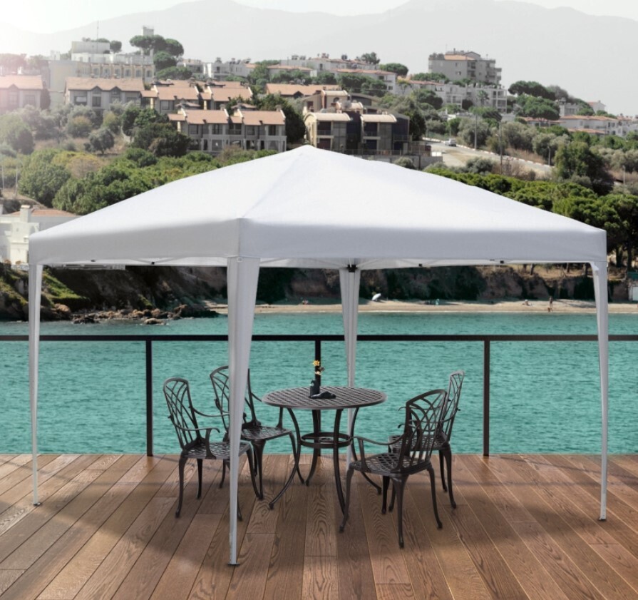 3x3m Pop Up Gazebo Marquee Tent Garden Party Carry Bag Waterproof Shelter Canopy White