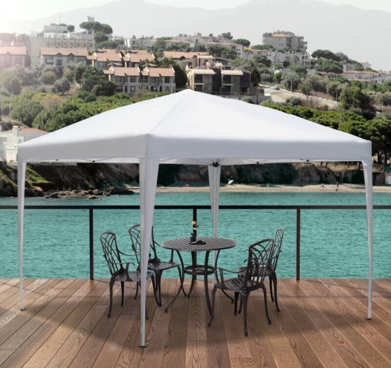 3x3m Pop Up Gazebo Marquee Tent Garden Party Carry Bag Waterproof Shelter Canopy White