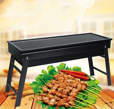 ​Large BBQ Grill Portable Folding Charcoal Barbecue Garden Picnic Steel Stove UK