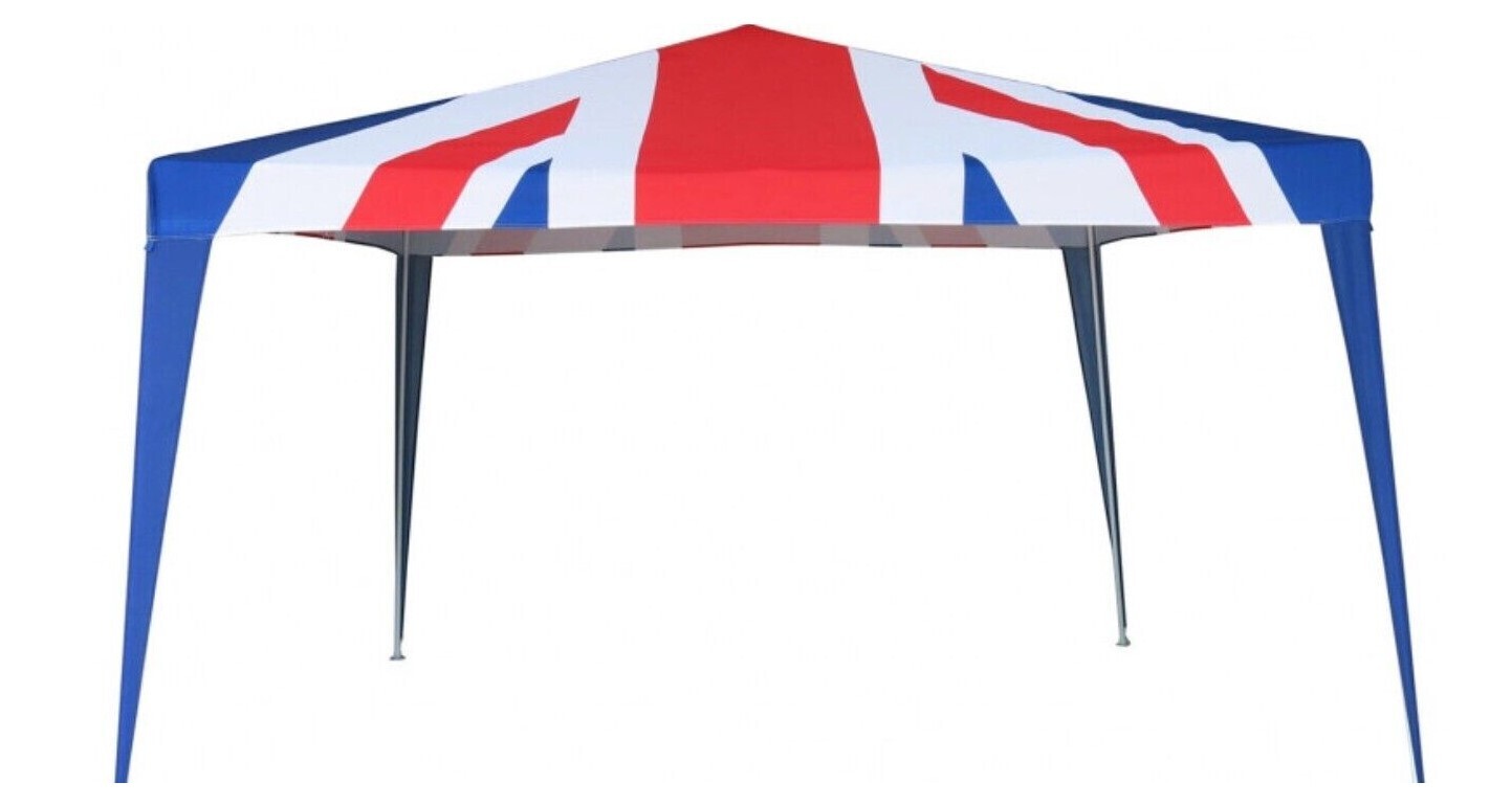 Union Jack Flag Pop Up Gazebo Tent 3x3m Base Adjustable Height w/ Bag NEW